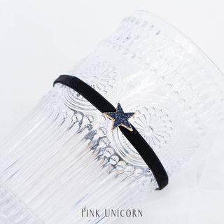 Alloy Star Velvet Choker Black - One Size