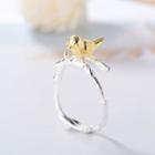 Gold Plated Bird 925 Sterling Silver Open Ring