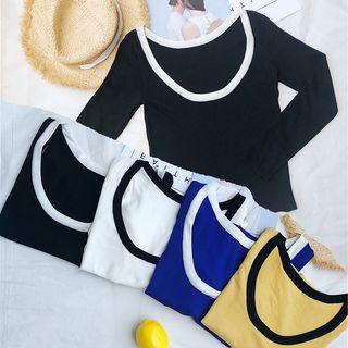 Open Back Contrast Trim Top