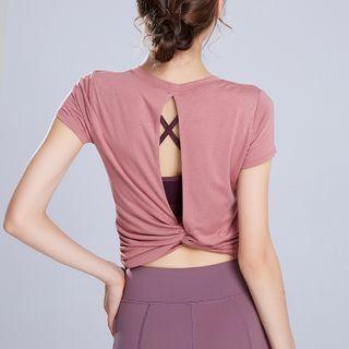 Short-sleeve Open Back Sports T-shirt / Open Back Sports Tank Top