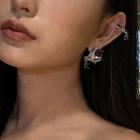 Rhinestone Chain Alloy Earring E10630 - 1 Pair - Silver - One Size