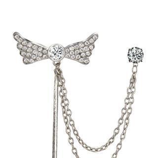 Rhinestone Wing Brooch
