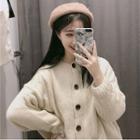Single Breasted Cardigan Off-white - One Size