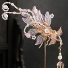 Retro Pearl Phoenix Hair Stick / Dangling Add On