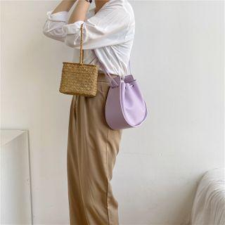 Drawstring Chain Bucket Hand Bag