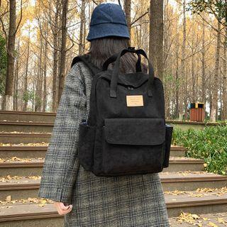 Top Handle Corduroy Backpack
