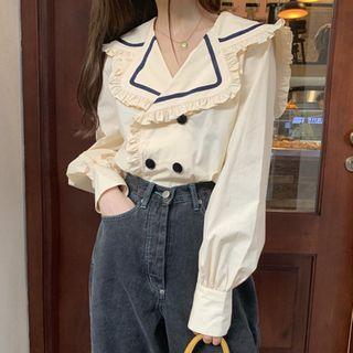 Double Breasted Shirt Off White - One Size