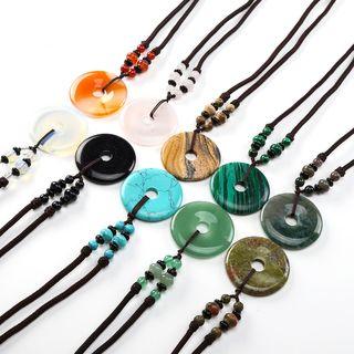 Agate Pendant String Necklace