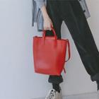 Colored Faux-leather Tote