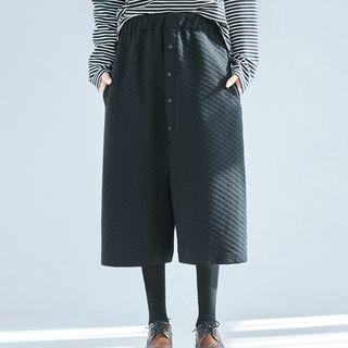 Wide-leg Quilted Cropped Pants