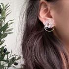 Transparent Flower Earring 1 Pair - S925 Silver - One Size
