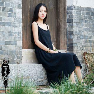 Slit-side Spaghetti Strap Dress