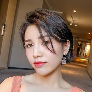 Rhinestone Bow Flower Disc Dangle Earring