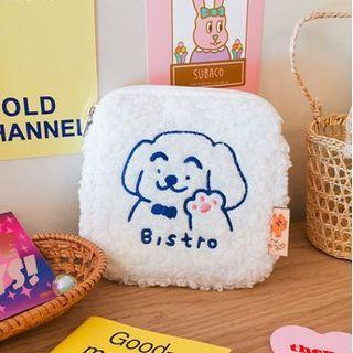Hearthpi - Cartoon Embroidered Fluffy Sanitary Pouch