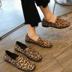 Leopard Print Faux Suede Loafers