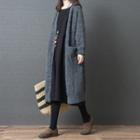 Open Front Long Cardigan Gray - One Size