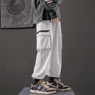 Pocket Detail Wide Leg Cargo Pants