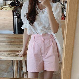 Puff-sleeve Shirt / Shorts