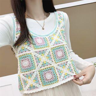Patterned Lace Camisole Top