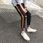 Colored Panel Slim-fit Jeans