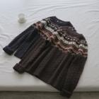 Crewneck Color-block Striped Sweater