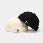 Letter B Embroidered Brimless Hat
