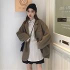 Buttoned Jacket / Striped Shirt