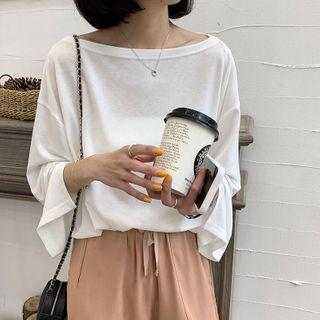 3/4-sleeve Split T-shirt