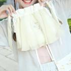 Embroidered Crossbody Bag Almond - One Size