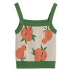 Fruit Pattern Knitted Camisole Top