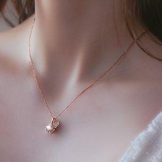 Ginkgo Rhinestone Necklace