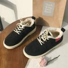 Low Heel Lace Up Furry Shoes
