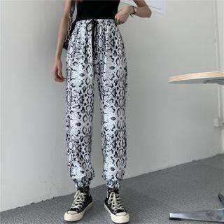 Snake Pattern Jogger Pants