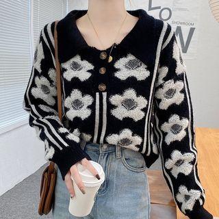 Henley Floral Sweater