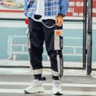 Patchwork Cargo Jogger Pants With Adhesive Tabs