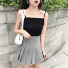 Plain Shirt / Camisole Top / Pleated Skirt
