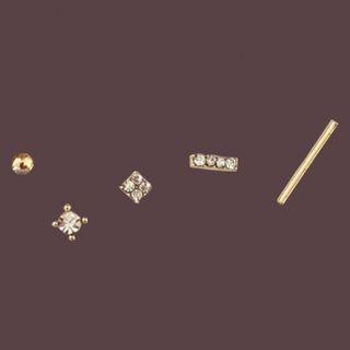 Set Of 4: Rhinestone Ear Stud