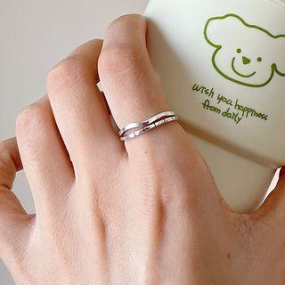 Layered Open Ring K813 - Ring - Silver - One Size