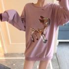 Animal Print Long Pullover