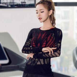 Long-sleeve Sport Mesh T-shirt