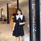 Short-sleeve Notch Lapel Dress