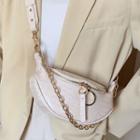 Croc Grain Chain Belt Bag