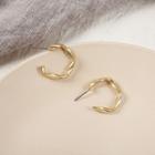 Twisted Alloy Open Hoop Earring Gold - One Size