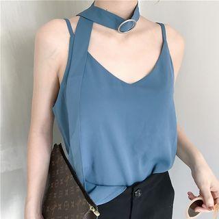 Plain Camisole Top With Hoop Belt
