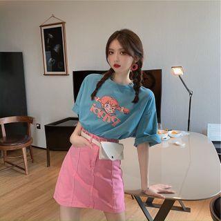 Short-sleeve T-shirt / Mini Skirt / Belt Bag / Set
