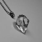 Diamond-cut Geometric Necklace Transparent - One Size