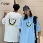 Elbow Sleeve Smiley T-shirt