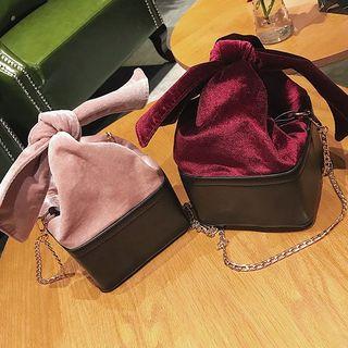 Lace-up Chain-strap Cross Bag