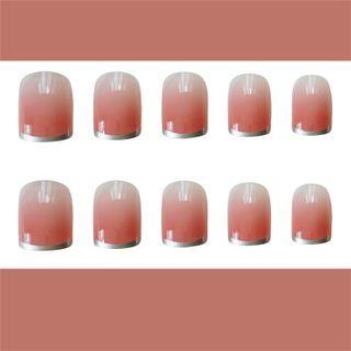 Gradient Nail Art False Nail 615 - Gradient - Red & Tangerine - One Size