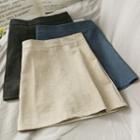 Snakeskin Faux-leather A-line Mini Skirt